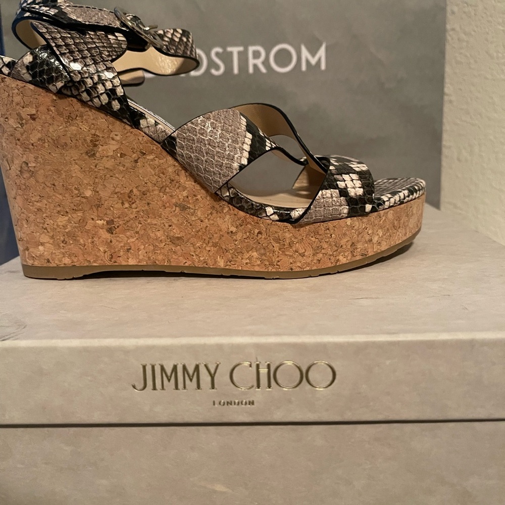 BRAND NEW Jimmy Choo Aleili 100 wedge sandal